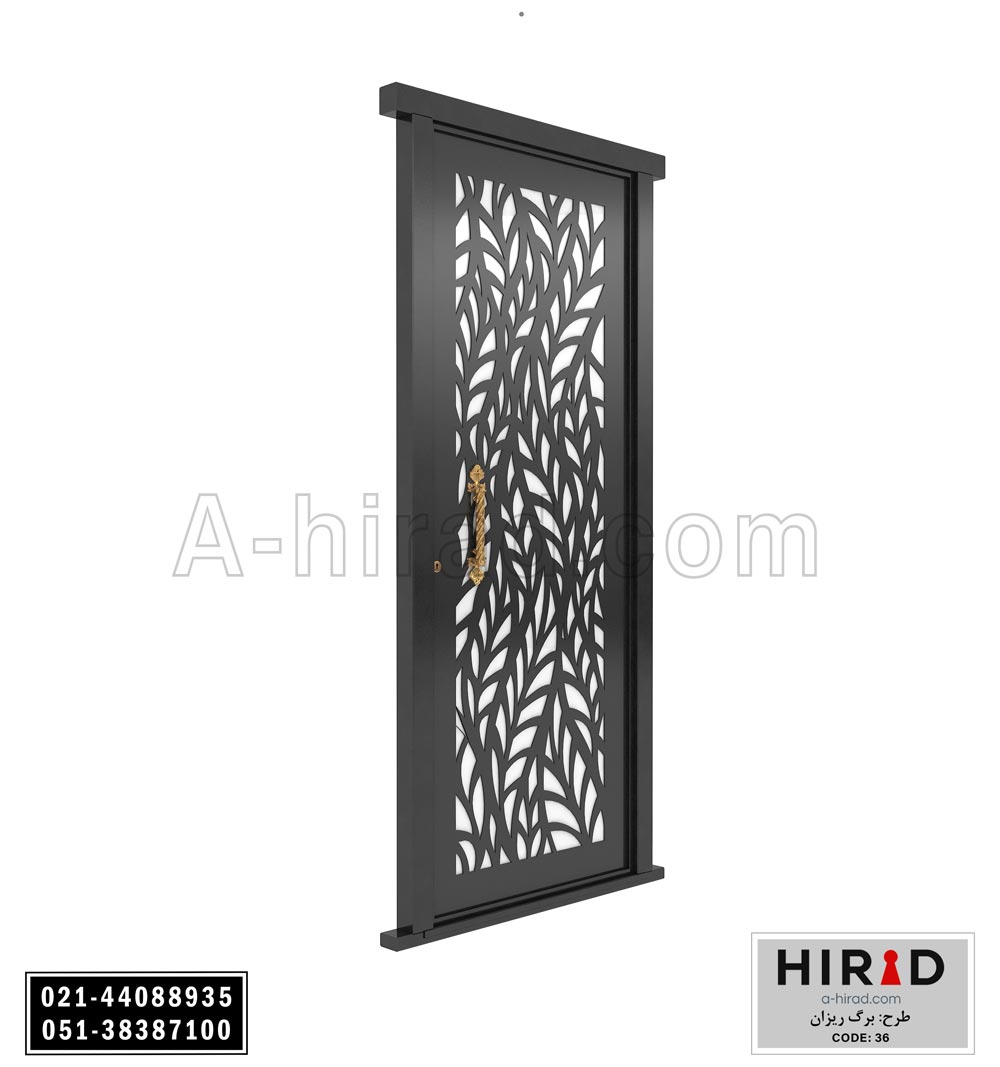 درب فلزی لیزری تک لنگه هیراد کد 1036 عرض 108 ارتفاع 223 